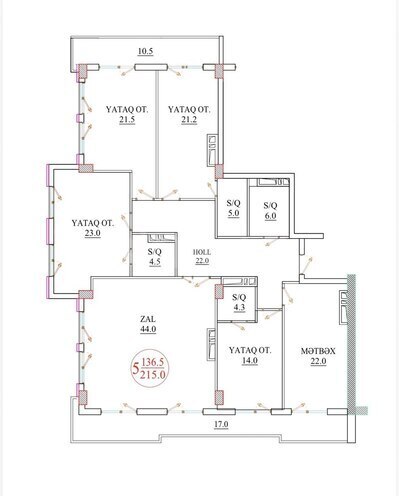 Satılır 5 otaqlı yeni tikili 215 m², Nəriman Nərimanov m., photo 6 from 7