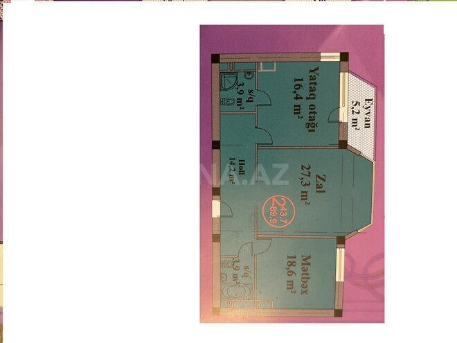 Продаётся 2-комн. новостройка 90 м², м. Азадлыг проспекти, photo 8 from 13