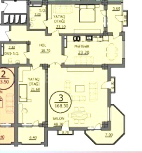 Satılır 3 otaqlı yeni tikili 168 m², 28 May m., photo 3 from 23