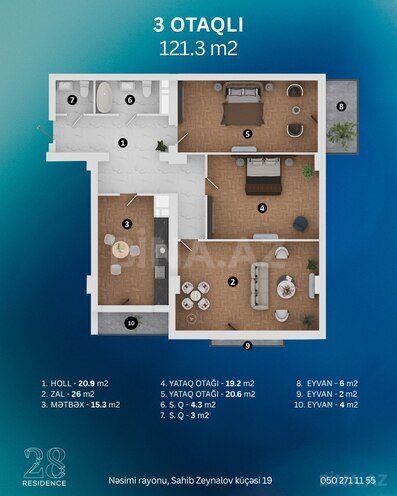 Продаётся 3-комн. новостройка 121.3 м², м. 28 мая, photo 9 from 20