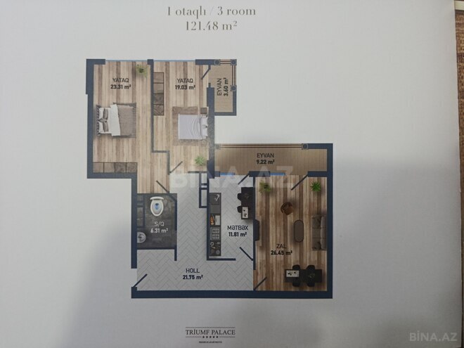 Satılır 3 otaqlı yeni tikili 122 m², Gənclik m., photo 9 from 10