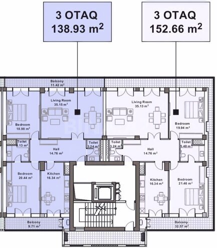Продаётся 3-комн. новостройка 139 м², м. Шах Исмаил Хатаи, photo 5 from 9