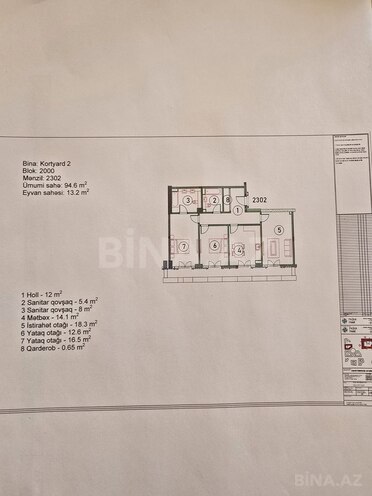 Satılır 3 otaqlı yeni tikili 108 m², Şah İsmayıl Xətai m., photo 18 from 19