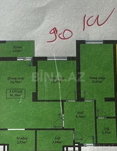 Satılır 3 otaqlı yeni tikili 91.4 m², Nizami m., photo 6 from 15