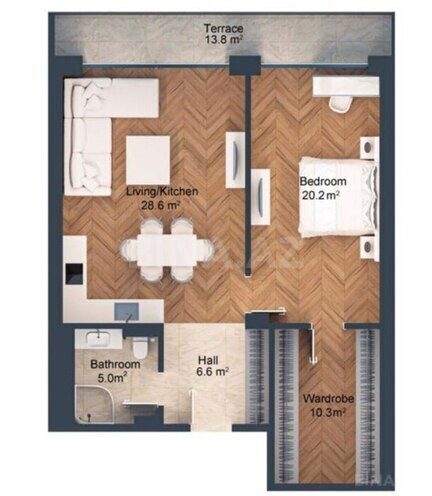 Satılır 2 otaqlı yeni tikili 97.8 m², Sea Breeze q., photo 5 from 10