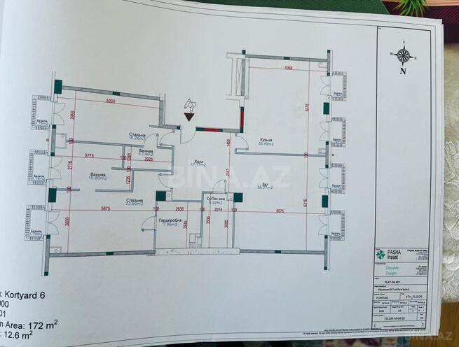 Satılır 4 otaqlı yeni tikili 184 m², Ağ şəhər q., photo 6 from 12