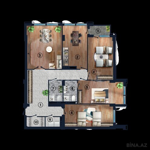 Satılır 4 otaqlı yeni tikili 172.8 m², Koroğlu m., photo 9 from 11