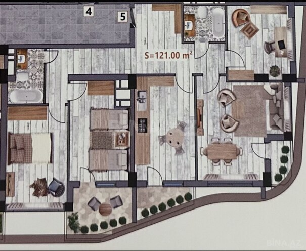 Продаётся 4-комн. новостройка 121 м², пос. Бакиханова, photo 7 from 8