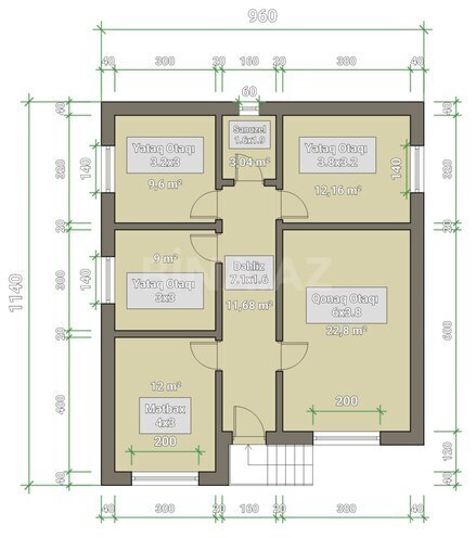 Satılır 4 otaqlı həyət evi/bağ evi 110 m², Ramana q., photo 14 from 15