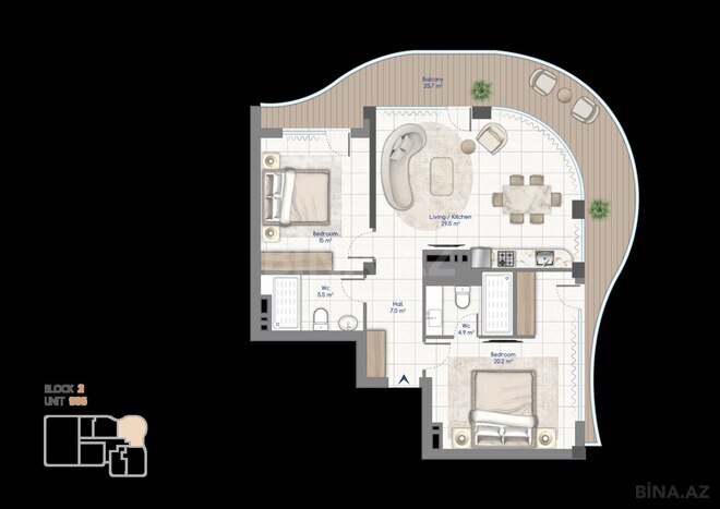 Продаётся 3-комн. новостройка 125.1 м², пос. Нардаран, photo 15 from 16