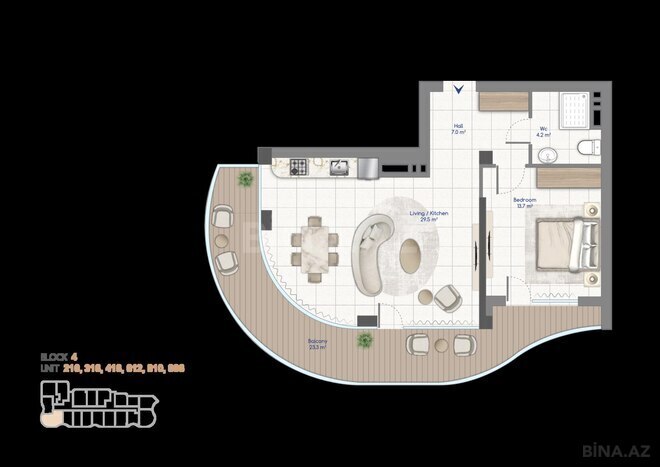 Satılır 2 otaqlı yeni tikili 89.4 m², Nardaran q., photo 15 from 16