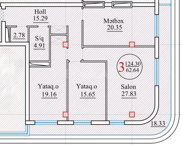 Продаётся 3-комн. новостройка 133 м², Насиминский  р., photo 5 from 10