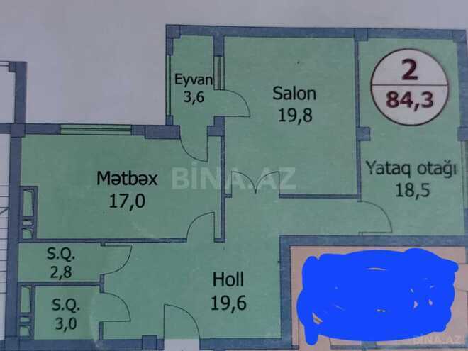 Продаётся 2-комн. новостройка 85 м², м. Нариман Нариманов, photo 9 from 22