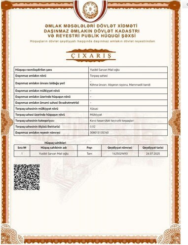 Satılır  torpaq 2 sot, Məmmədli q., photo 3 from 8