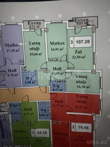 Продаётся 3-комн. новостройка 108 м², м. Кара Караев, photo 5 from 6