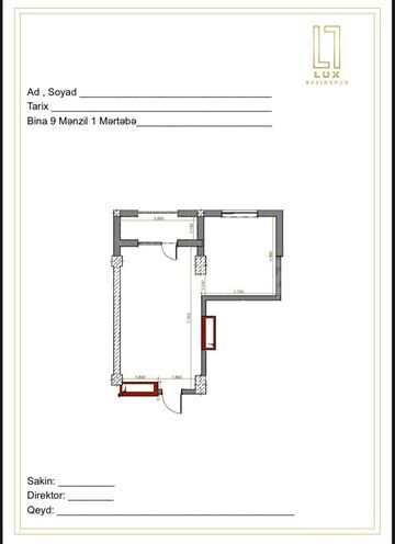 Продаётся 2-комн. новостройка 46 м², м. Элмляр Академиясы, photo 3 from 6