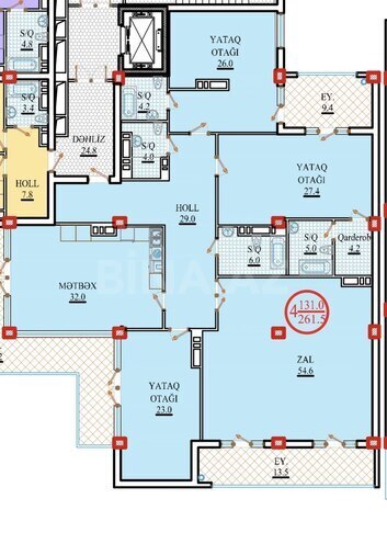 Satılır 5 otaqlı yeni tikili 261 m², Şıxov q., photo 4 from 11