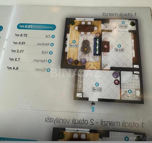 Satılır 2 otaqlı yeni tikili 77 m², Şah İsmayıl Xətai m., photo 15 from 16