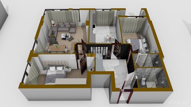 Продаётся 2-комн. новостройка 74 м², пос. Масазыр, photo 8 from 9