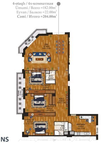 Продаётся 5-комн. новостройка 202 м², пос. Аг шехер, photo 8 from 9