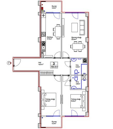 Продаётся 3-комн. новостройка 106.8 м², м. 20 января, photo 19 from 20