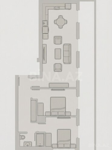 Knightsbridge Residence White City  yaşayış kompleksi, mənzilin planı - 3-otaqlı, 103.7 m²