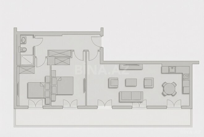 Knightsbridge Residence White City  yaşayış kompleksi, mənzilin planı - 3-otaqlı, 104 m²