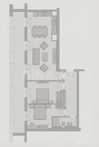 Knightsbridge Residence White City  yaşayış kompleksi, mənzilin planı - 3-otaqlı, 104.3 m²