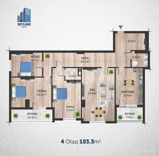 Satılır 4 otaqlı yeni tikili 153.3 m², Xətai r., photo 3 from 7