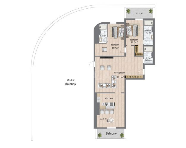 Satılır 3 otaqlı yeni tikili 456.3 m², Sea Breeze q., photo 9 from 10