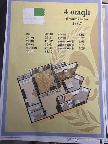 Satılır 4 otaqlı yeni tikili 200 m², Azadlıq Prospekti m., photo 12 from 23