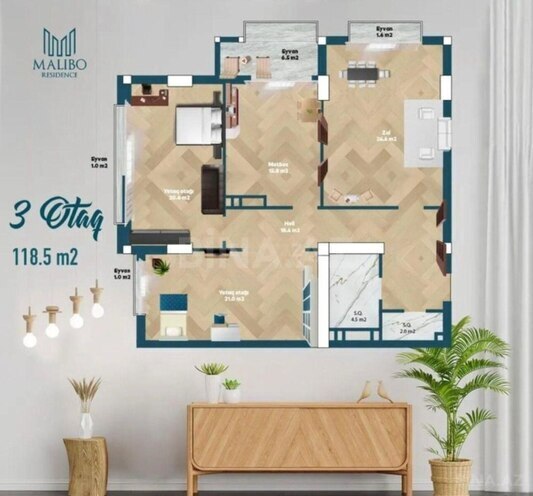 Продаётся 3-комн. новостройка 118 м², м. 28 мая, photo 6 from 7