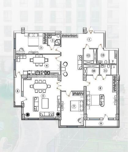 Satılır 4 otaqlı yeni tikili 219 m², Nəriman Nərimanov m., photo 3 from 15