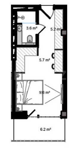 Продаётся 1-комн. новостройка 39 м², пос. Бильгях, photo 5 from 12