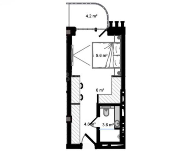 Satılır 1 otaqlı yeni tikili 38.7 m², Sea Breeze q., photo 4 from 8