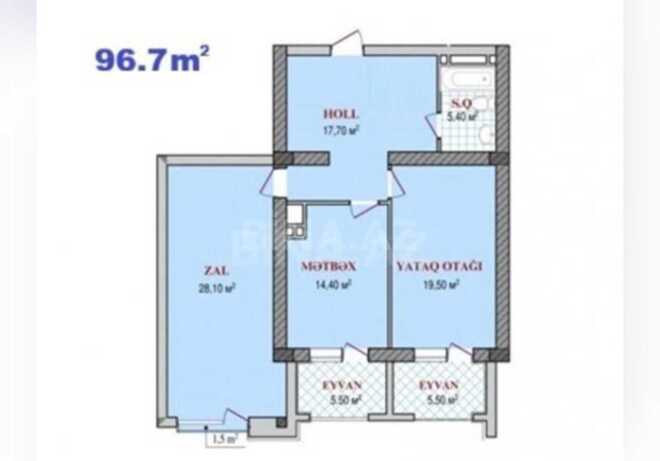 Satılır 2 otaqlı yeni tikili 96.7 m², Nəsimi r., photo 3 from 9