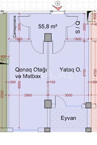 Satılır 2 otaqlı yeni tikili 55 m², Masazır q., photo 5 from 6