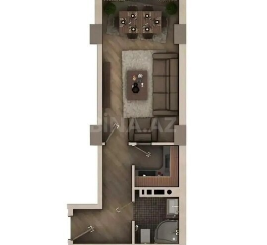 Satılır 1 otaqlı yeni tikili 28.7 m², photo 8 from 10