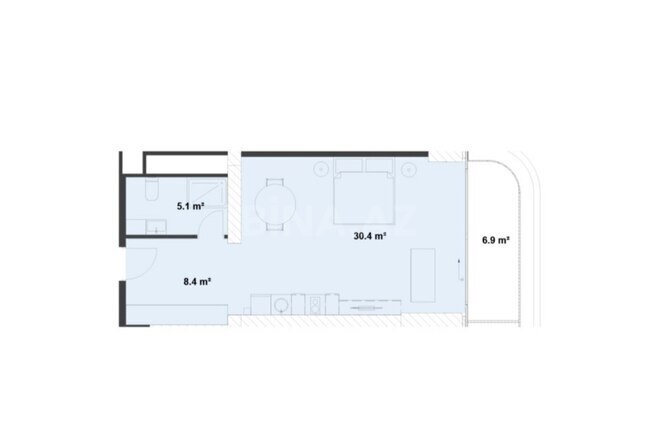 Продаётся 1-комн. новостройка 59.5 м², пос. Sea Breeze, photo 6 from 9