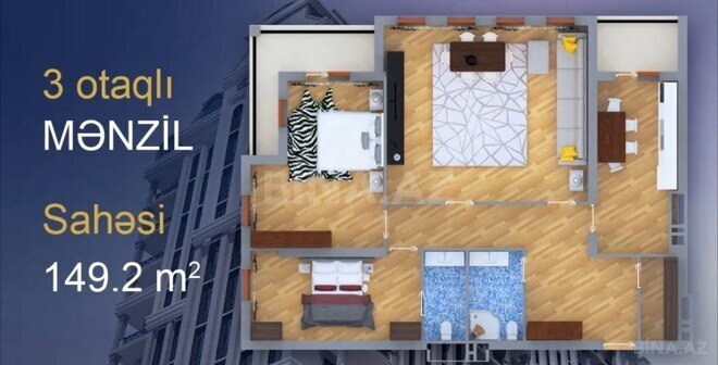 Продаётся 3-комн. новостройка 150 м², м. Низами, photo 3 from 31