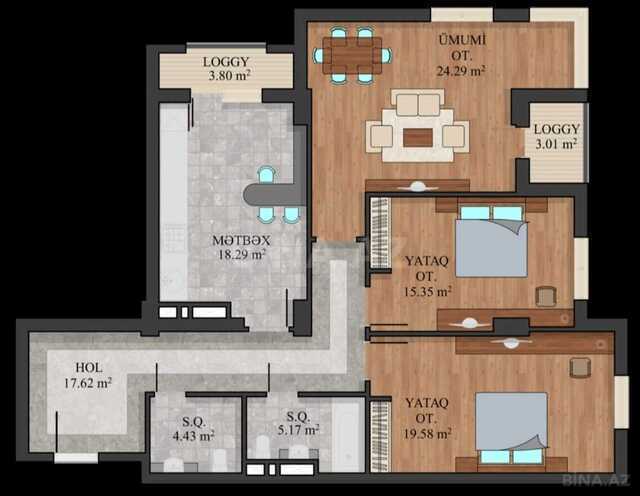 Продаётся 3-комн. новостройка 111.6 м², м. Ази Асланов, photo 3 from 22