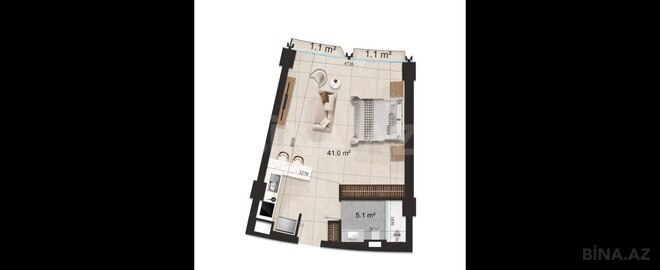 Продаётся 1-комн. новостройка 54.7 м², пос. Нардаран, photo 9 from 10