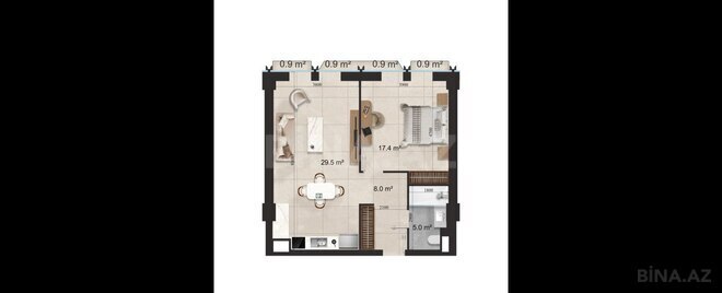 Satılır 2 otaqlı yeni tikili 74.2 m², Nardaran q., photo 9 from 10