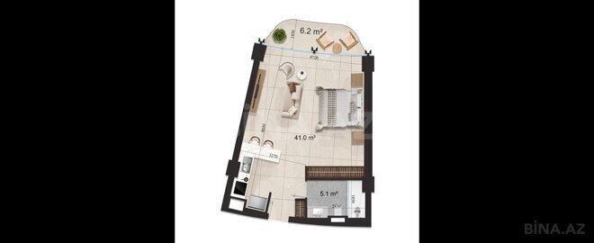 Продаётся 1-комн. новостройка 58.7 м², пос. Нардаран, photo 9 from 10