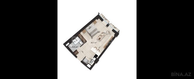 Satılır 1 otaqlı yeni tikili 53.1 m², Nardaran q., photo 9 from 10