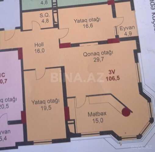 Satılır 3 otaqlı yeni tikili 107 m², Gənclik m., photo 3 from 8