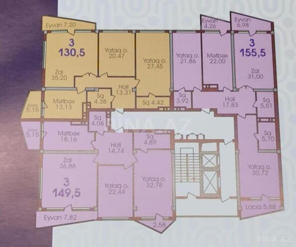 Satılır 3 otaqlı yeni tikili 131 m², Nizami m., photo 3 from 7