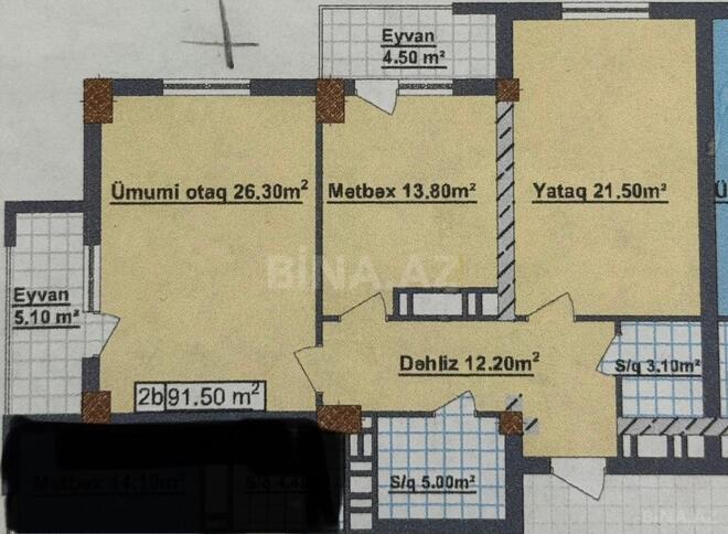 Продаётся 2-комн. новостройка 92 м², м. Азадлыг проспекти, photo 11 from 12