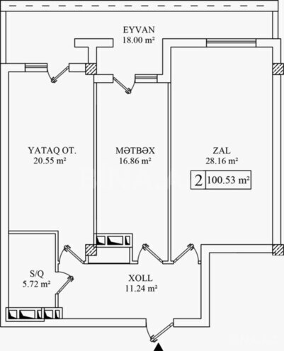 Продаётся 2-комн. новостройка 98.5 м², пос. Бакиханова, photo 5 from 6