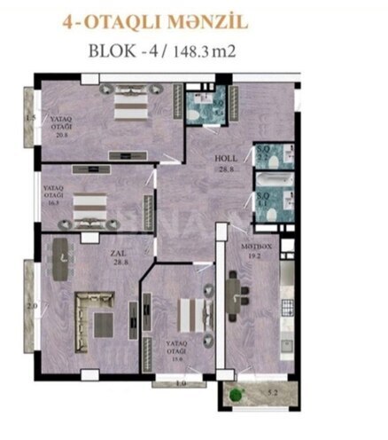 Satılır 4 otaqlı yeni tikili 148 m², 28 May m., photo 10 from 11